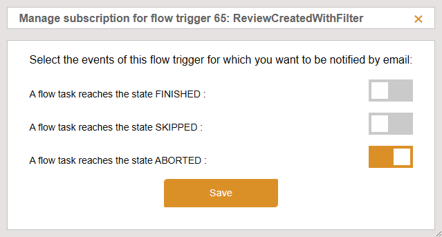 flow triggerSubscription