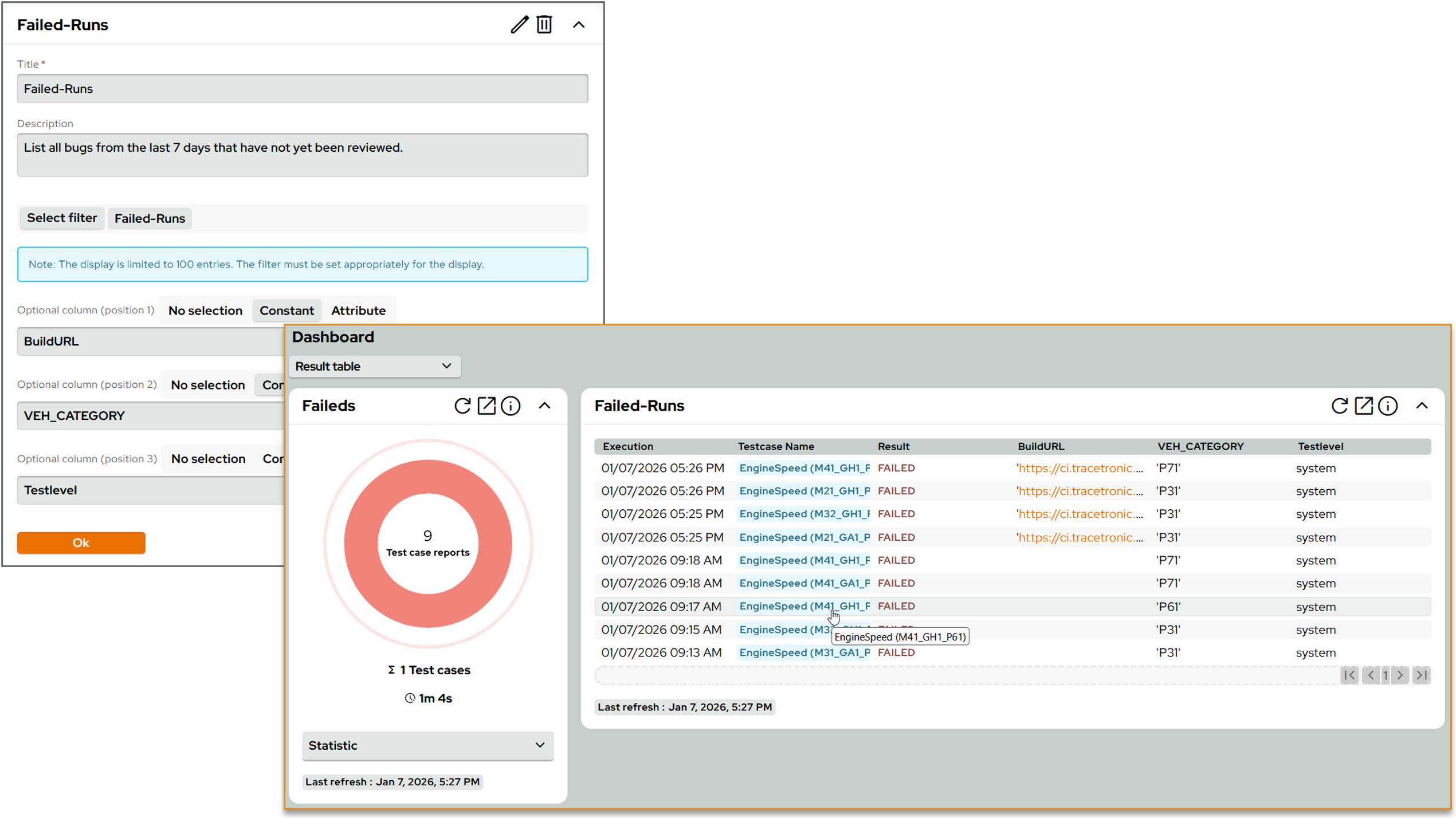 DashboardWidgetTestCaseExecutionTable