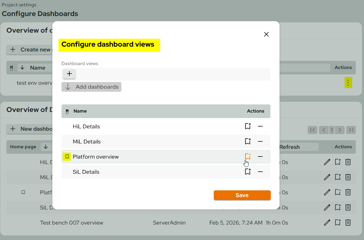 Dashboard ConfigGroupDefaultView