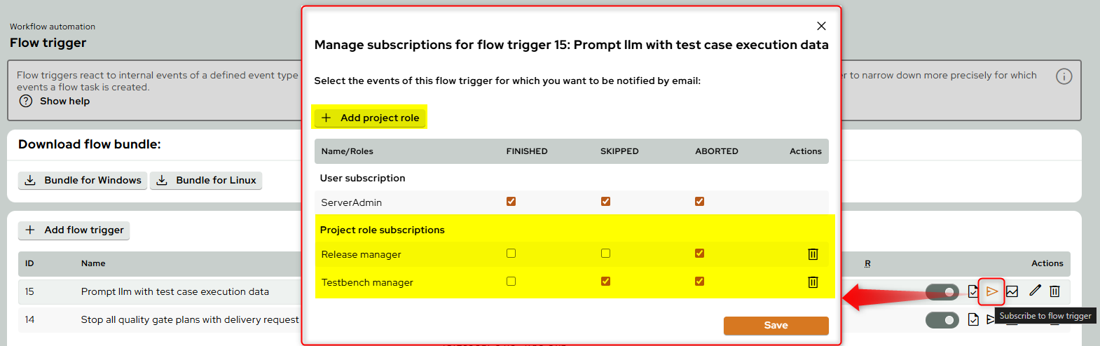 TriggerSubscription