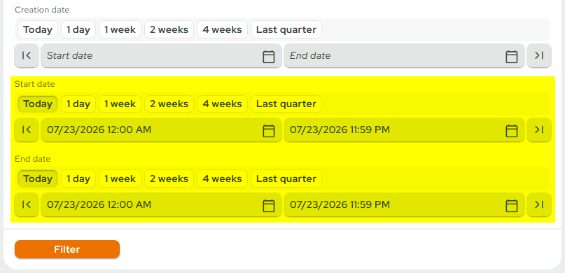av ExecutionTaskFilterStartAndEndDate
