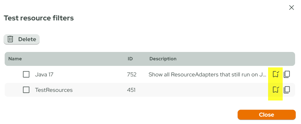 ti FavoriteTestResourceFilters
