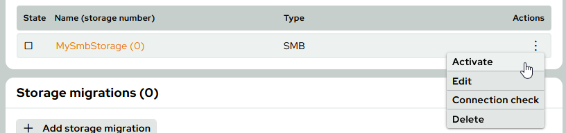 ArtifactManagement ActivateStorage