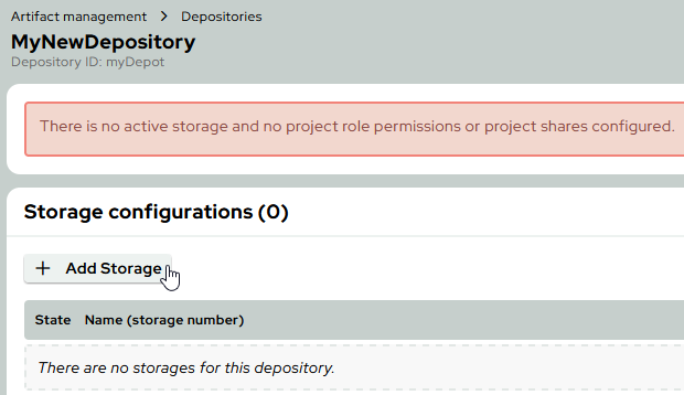 ArtifactManagement CreateStorage