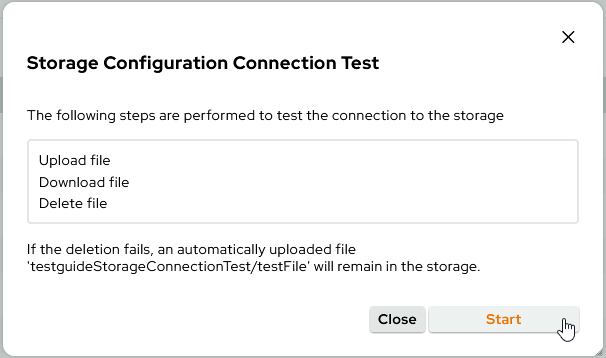 ArtifactManagement StartConnectionCheck