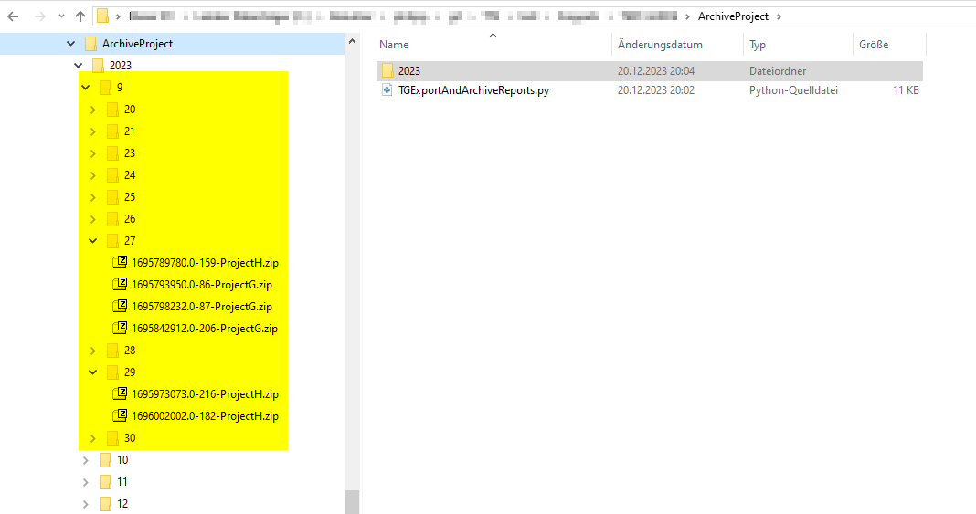 PythonScriptToArchiveProjectDateStructure